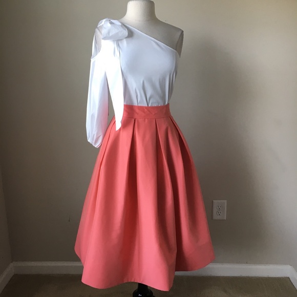 One shoulder poplin top shirt blouse - Picture 6 of 7